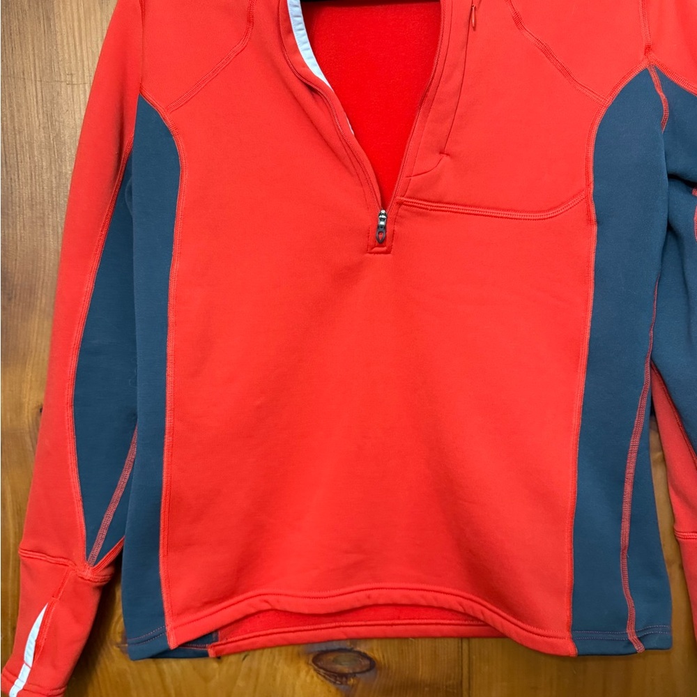 Eastern Mountain Sports Orange and Gray Women's Sweater